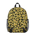 thumbnail image 2 of Rustic Yellow Sunflower Students Backpack - Vintage Boho Floral and Bee Design with Comfortable Adjustable Straps, Lightweight Water-Repellent School Bag, 2 of 6