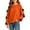 Orange, variant on FRSASU Girls Bow Decorative Long Sleeve Crew‑Neck Fleece Pullover Sweatshirt Drop Shoulder Casual Tops White