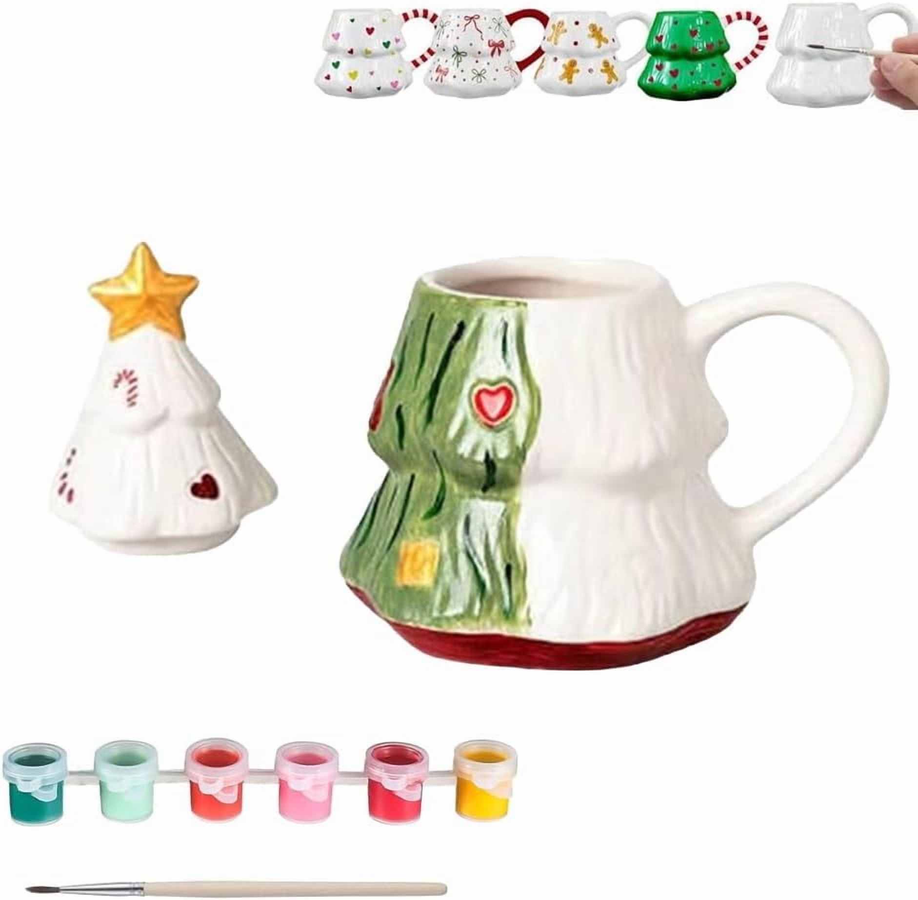 Tasse De Noël DIY à Peindre - Kit Créatif En Céramique 13,8x10,5x9,5 Cm | Activité Manuelle Enfants Adultes - 5