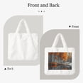 thumbnail image 2 of Yiaed White Horse Autumn Birch Print Fluffy Shoulder Bag Plush Bags Women Ladies Tote Bag Fluffy White Furry Purse Handbag for Autumn and Winter, 2 of 7