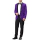 thumbnail image 2 of CHAQUETA DE DEPORTE CON LENTEJUELAS INSPIRE CHIC PARA HOMBRE, CON SOLAPA DE CHALECO, DE UN BOTÓN, BRILLANTE, MORADO, PARA BODA, 2 of 7