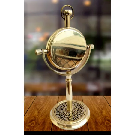 Beautiful Vintage Brass Desk Clock Table Clock Antique Nautical Clock Brass