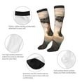 thumbnail image 3 of Disketp Friendship Dragon Print Unisex Contrast Color Stockings Lightweight Breathable Ventilation Ankle Contrast Color Stockings, Contrast Color Stockings for Daily, 3 of 6