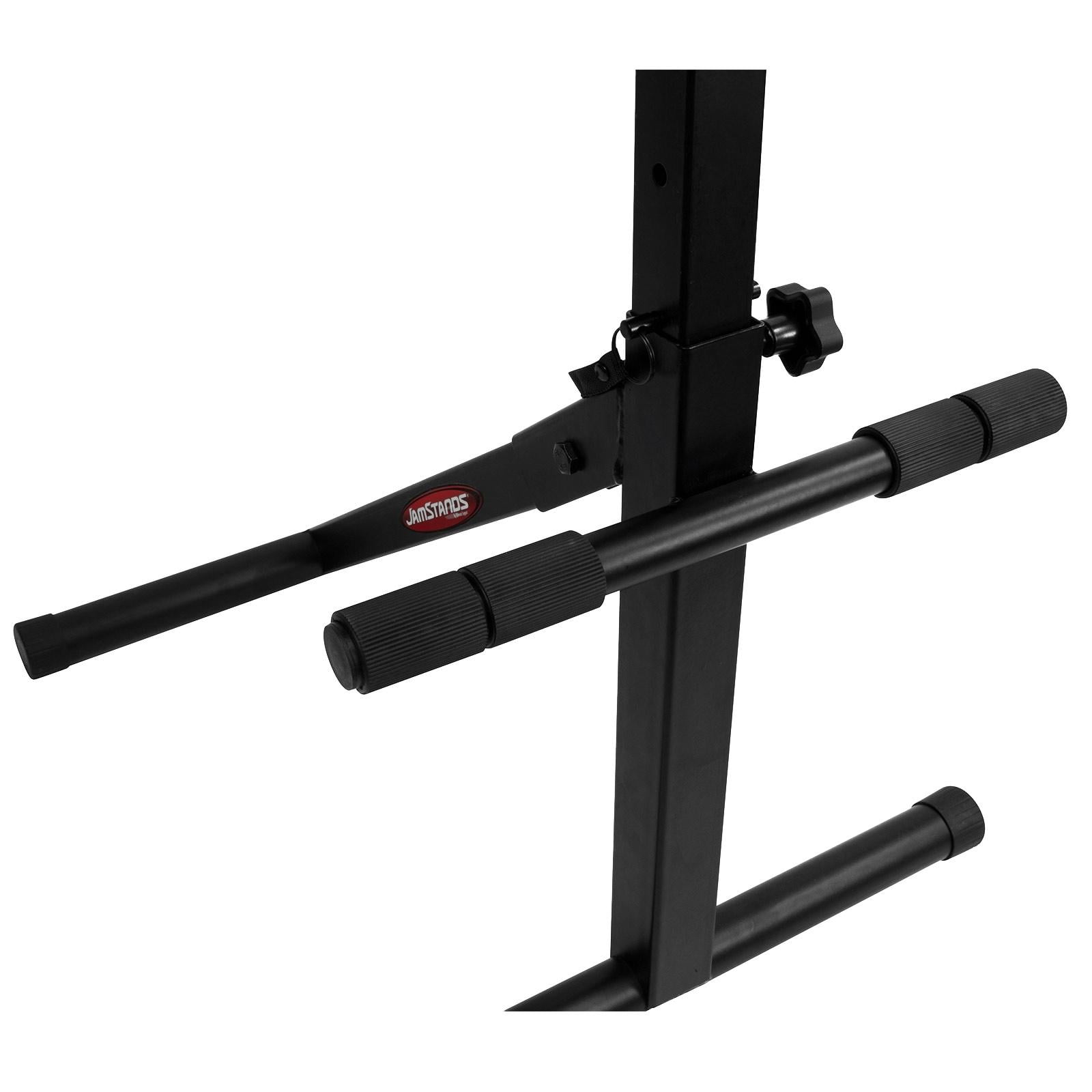 Ultimate Support JS-MPF100 Music Performance Chair with Double X-Style DJ Coffin Keyboard Stand Package
