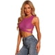 thumbnail image 1 of Disfraz de navidad Camiseta corta sin mangas con cuello redondo y purpurina para mujer Rosa Caliente M, 1 of 5