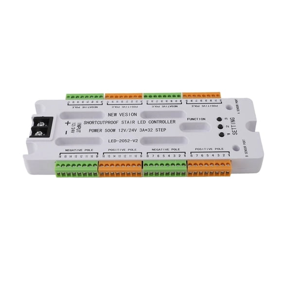 Stair LED Motion Sensor Light DC12V/24V Ladder Night Light 32 Channels Prevent Short Circuit Controller For Stairway ,Easy to Install