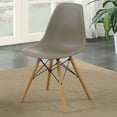thumbnail image 6 of Suff Plastic Dining Side Chairs, Set of 2, Light Brown, 6 of 7