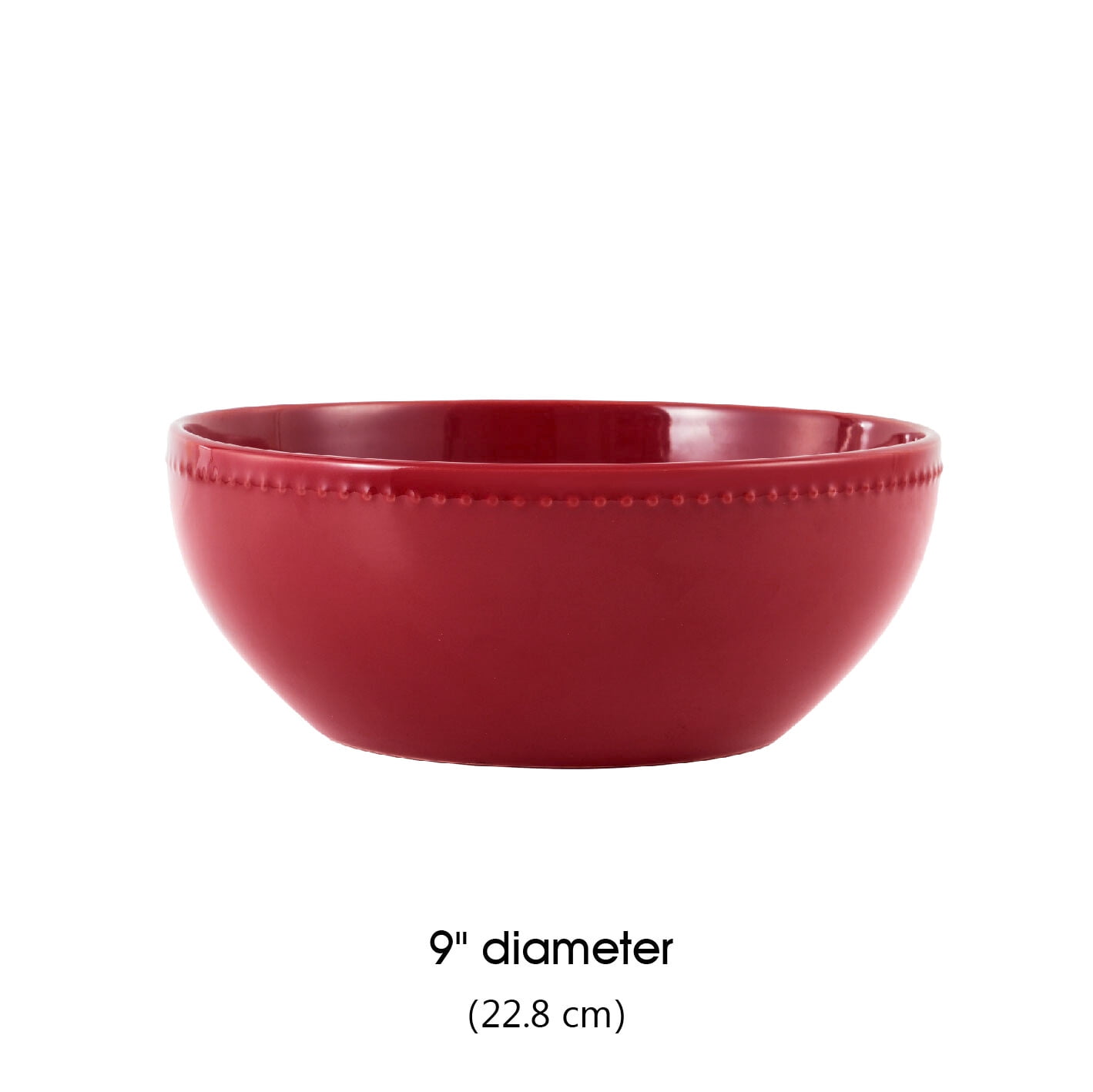 Mainstays 9in Brynn Red Stoneware Serve Bowl - Walmart.com