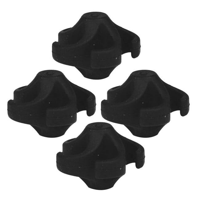 4 Uds silenciador de cuerda de arco de tiro con arco duradero amortiguador de vibraciones para tiro con arco de Negro Cola Estabilizador de la cuerda del arco