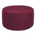 thumbnail image 1 of kurtrusly Plush Stylish And Practical Round Ottoman Cover In Velvet Fabric For Full Protection Applicable Size Winered, 1 of 6
