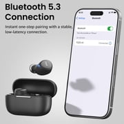 TOZO A1 Mini Wireless Earbuds Bluetooth Headphones, 32H, AI Noise Cancelling Mic, Stereo Bass, Clear Calls, Lightweight IPX5 Waterproof, App 32EQ, Black