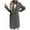 Gray, variant on Hfyihgf Women's Elegant Trench Coat Notched Lapel Double Breasted Wool Blend Mid Long Peacoat Overcoat Beige S