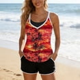 thumbnail image 6 of LYEAA Womens 3 Piece Tankini Swimsuits Colorblock Bathing Suit Tank Tops and Boyshorts Bottom Modest Swimwear, 6 of 8