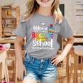 thumbnail image 2 of Icvfdpl T-Shirts Filles Rentrée Scolaire, T-Shirt à Manches Courtes Imprimé Confortable pour Usage Quotidien 8-9 Ans, 2 of 4