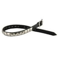thumbnail image 1 of Personalidad Ajustable Cinturón Punk Square Lentejuelas Remache Negro PU Cuero Clavícula Collar Collar para Mujeres Hombres 1pc Yinane Collar de remache de cinturón, 1 of 5