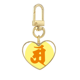 thumbnail image 1 of El budismo religión sánscrito soy patron Llavero de metal en forma de corazón dorado, 1 of 3