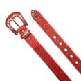thumbnail image 3 of Kids Western Cowgirl Cowboy Rhinestone Strip Bling Leather Belt, 3 of 3