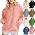 thumbnail image 6 of cocolona Womens Oversized Hoodie Fall Winter Long Sleeve Hoodies Pullover Fashion Casual Solid Color Hoode Sweatshirt with Pockets, 6 of 6