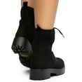 thumbnail image 3 of Wildone-20 Side Knit Panel Combat Lug Lace Up Boots, 3 of 4