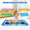 thumbnail image 3 of Water Mat, Tummy Time Water Mat PVC Inflatable Water Play Mat Pool Floats Floating Mat with Easy to Use and Pack for Infants Toddlers Fun Play Activity Center, 3 of 7