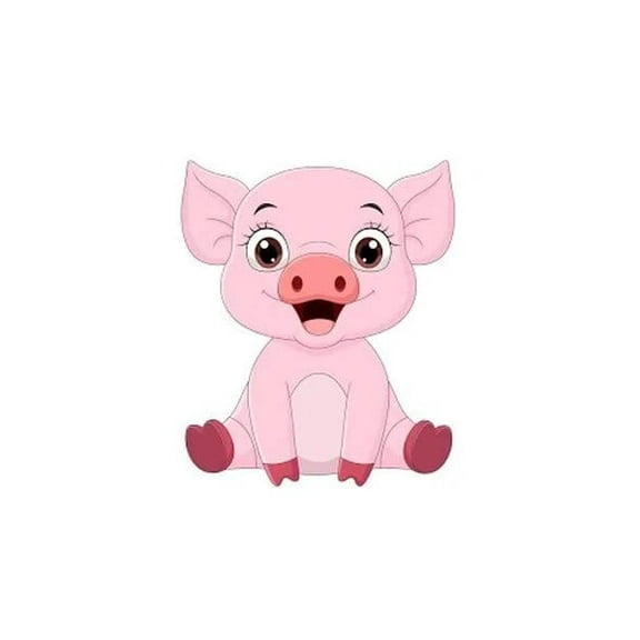 Pink Piglet Birthday Edible Image Cake Topper For Half Sheet Cake By TNCT