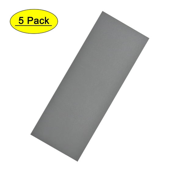 Uxcell 9 x 3.7'' 2500 Grits Waterproof Sandpaper Wet Dry Sand Paper Silicone Grey 5pcs