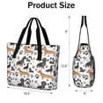 thumbnail image 3 of Tote Bag for Women - Dachshund Footprint Shoulder Bag - Large Utility Work Duffle Bag with Zipper Handbag for Travel, Work, Sprots, 3 of 5