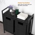 thumbnail image 6 of Modern Rolling Laundry Basket Organizer Laundry Hamper Cart with Storage Shelf, 6 of 7