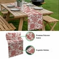 thumbnail image 5 of Red Flower Table Runner - 70 Inch Long, Kitchen Dining Table Runner Dresser Scarves, Farmhouse Pastoral Vintage Ethnic Floral Farmhouse Decor for Coffee Tables Wedding Party Banquet, 5 of 8