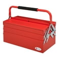 thumbnail image 1 of DURHAND Coffre à Outils en Métal Portable Armoire à Outils en Acier avec Poignée, Rouge, 1 of 10