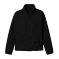 thumbnail image 4 of Huyun Womens Fleece Zip Up Jacket Lightweight Stand Collar Long Sleeve Athletic Running Jacket with Pockets Black,M, 4 of 5