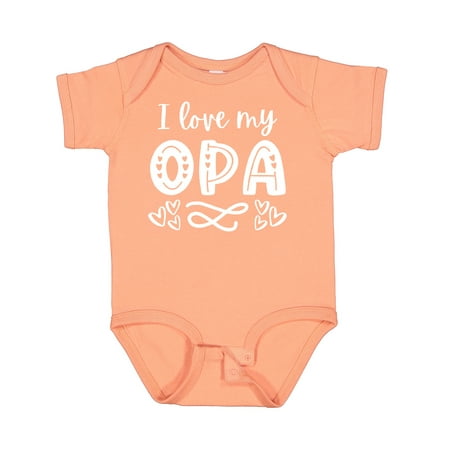 

Inktastic I Love My Opa with Hearts Gift Baby Boy or Baby Girl Bodysuit
