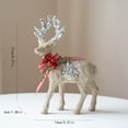 thumbnail image 4 of HCTSHG Lighted Christmas Deer Family Set Outdoor Yard Reindeer Holiday Decoration,Christmas Reindeer Figures Glitter Christmas Deer Ornament Family Holiday Decoration Window Display Scene Matching, 4 of 9