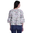 thumbnail image 2 of Moomaya Haut d'Été en Coton Imprimé Ourlet Évasé Boho Tops Blouses Décontractées Amples, 2 of 4