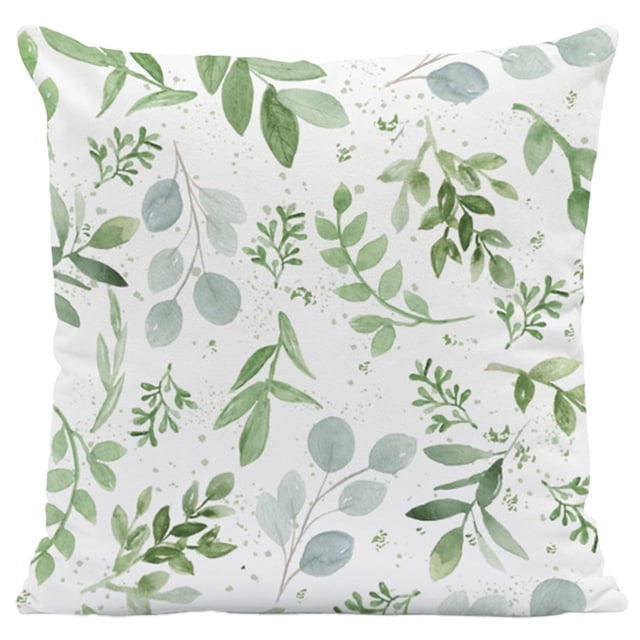 Funda de almohada con elemento de jardín-Funda de almohada para sofá cama cuadrada