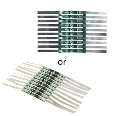 

Sofullue 10pcs/set 3.7V 3A BMS Protection Board for 1S 18650 Lithium Battery Over Charge Protective Plat Cell Kit with Solder Belt