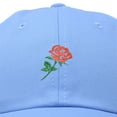 thumbnail image 2 of DALIX Red Rose Hat Premium Embroidered Baseball Cap Womens in Light Blue, 2 of 6