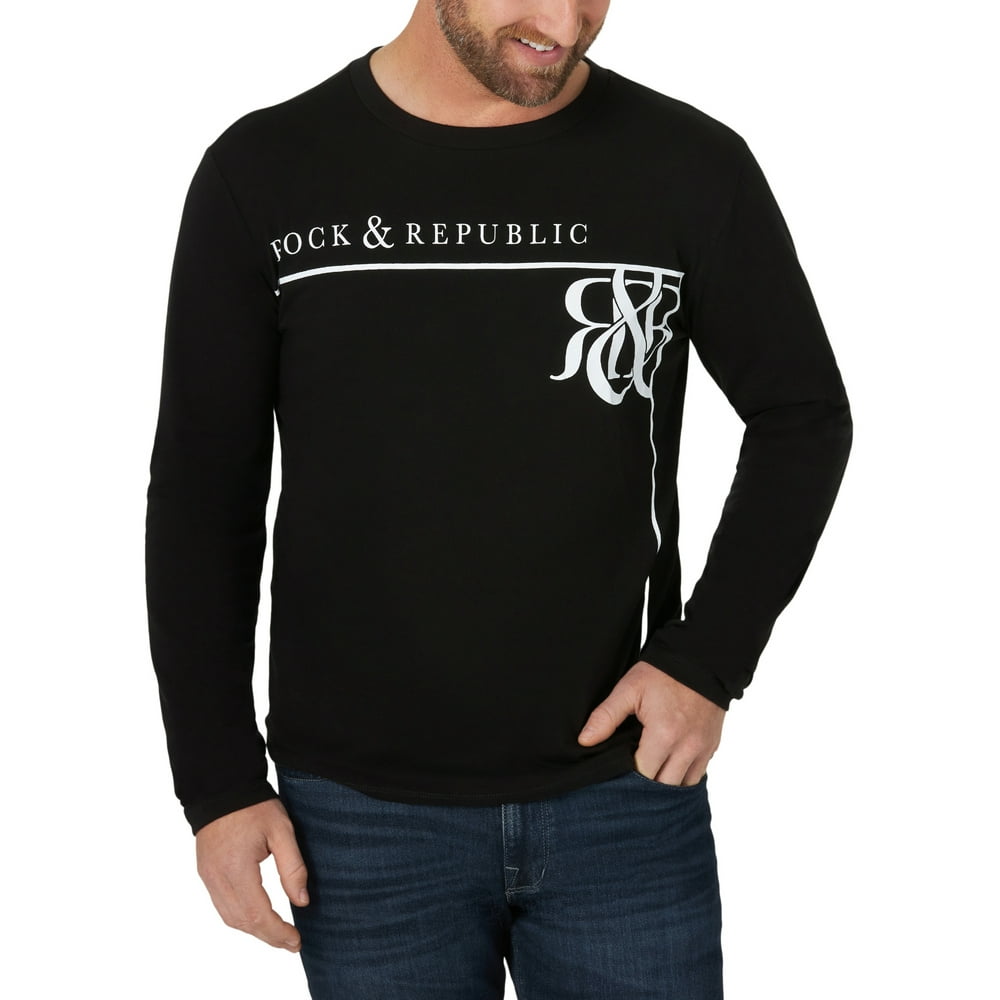 Rock & Republic Rock and Republic Men's Long Sleeve Chest Logo Shirt