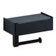 thumbnail image 1 of Elegante soporte para papel higiénico de acero inoxidable para montaje en pared con estante incorporado y dispensador de toallitas desechables para un almacenamiento eficiente en el baño, 1 of 8