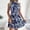 Blue, variant on Women's Casual Tennis Dress Women's Print Backless Dress with Ethnic Neckline Sleeveless Summer Spring Everyday Wear Blue XXL