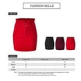 thumbnail image 2 of FashionMille Junior Miss Solid Cassic Corduroy High Waist Mini Skirt, 2 of 5