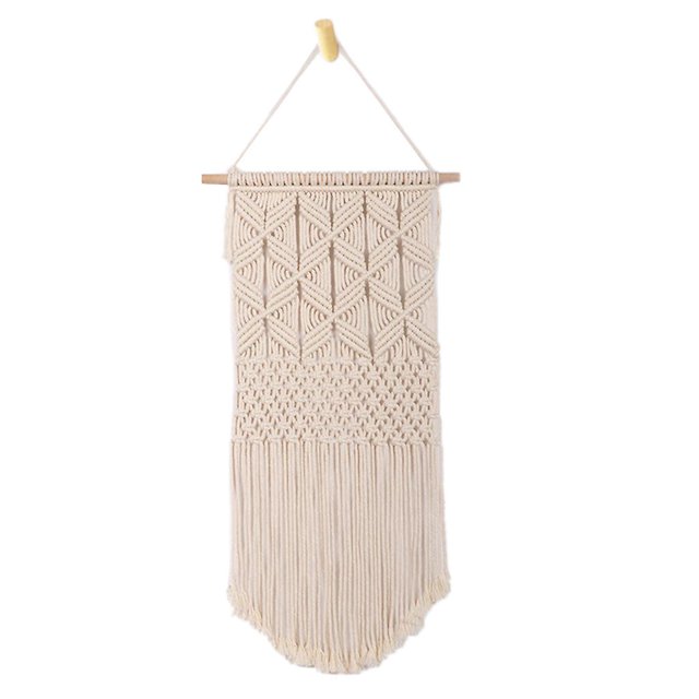 Macramé YONGSHENG decoración de pared Cuerda de algodón 32 cm X 78 cm