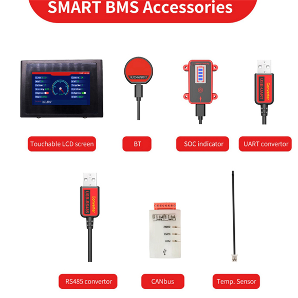 6X USB- UART Communication Protocol to PC for LiFePO4 Li-Ion LTO Battery 4S to 32S Smart UART Cable