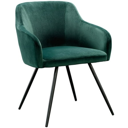 Sauder Harvey Park Velvet Accent Chair in Emerald Green ...