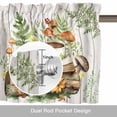 thumbnail image 6 of Sweet Home Words Frog Valances for Windows,Kitchen Valance Rod Pocket Short Curtain, Coffee Mushroom on Wood Board Valance Curtain Window Valances for Bedroom Bathroom Living Room 42x12in, 6 of 9