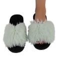 thumbnail image 2 of Slippers for Women 2025 Fall Winter Plush Fuzzy Fluffy Cute Warm Comfort Slip On Slides Indoor House Slippers, 2 of 5