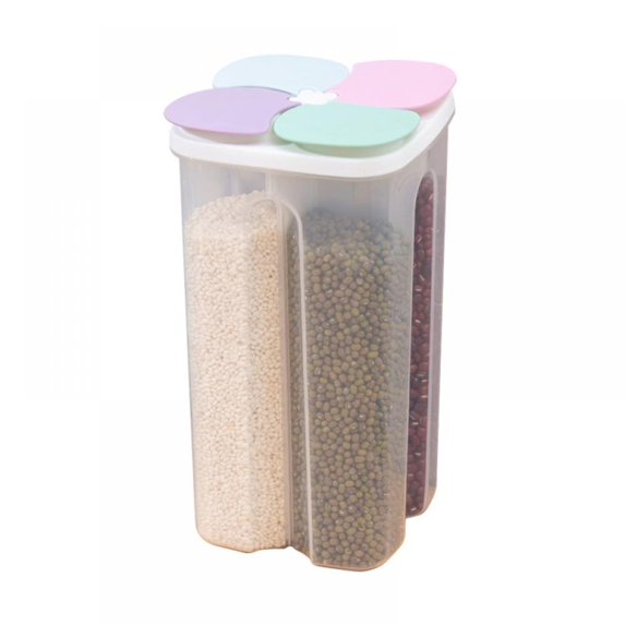 Kitchen Storage Box Dividing Sealing Tank Noddles Beans Grains Fresh Preservation Container Large Capacity for Home Restaurant
