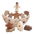 thumbnail image 4 of BEACENOV Montessori Wooden Balance Stacking Toys for Toddler, Wooden Stacking Blocks, Toddlers Educational Toys for Baby Boys Girls Ages 2-4 Years Old, Space Theme Balance Stacking Game,Toddler Gifts, 4 of 4