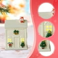 thumbnail image 6 of House Figurine Desktop Xmas Ornament Decorative Miniature with a Glazed Ceramic Finish for Winter Home Decoration, 6 of 9