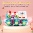 thumbnail image 6 of SPOORYYO Transparent Electric Train Toy for Toddlers - Battery-Operated with Moving Gears and LED Lights, Fun Bump-and-Go Action Encourages Physical Activity, 6 of 9